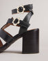 <P>Strappy Block Heeled Leather Sandal</P>